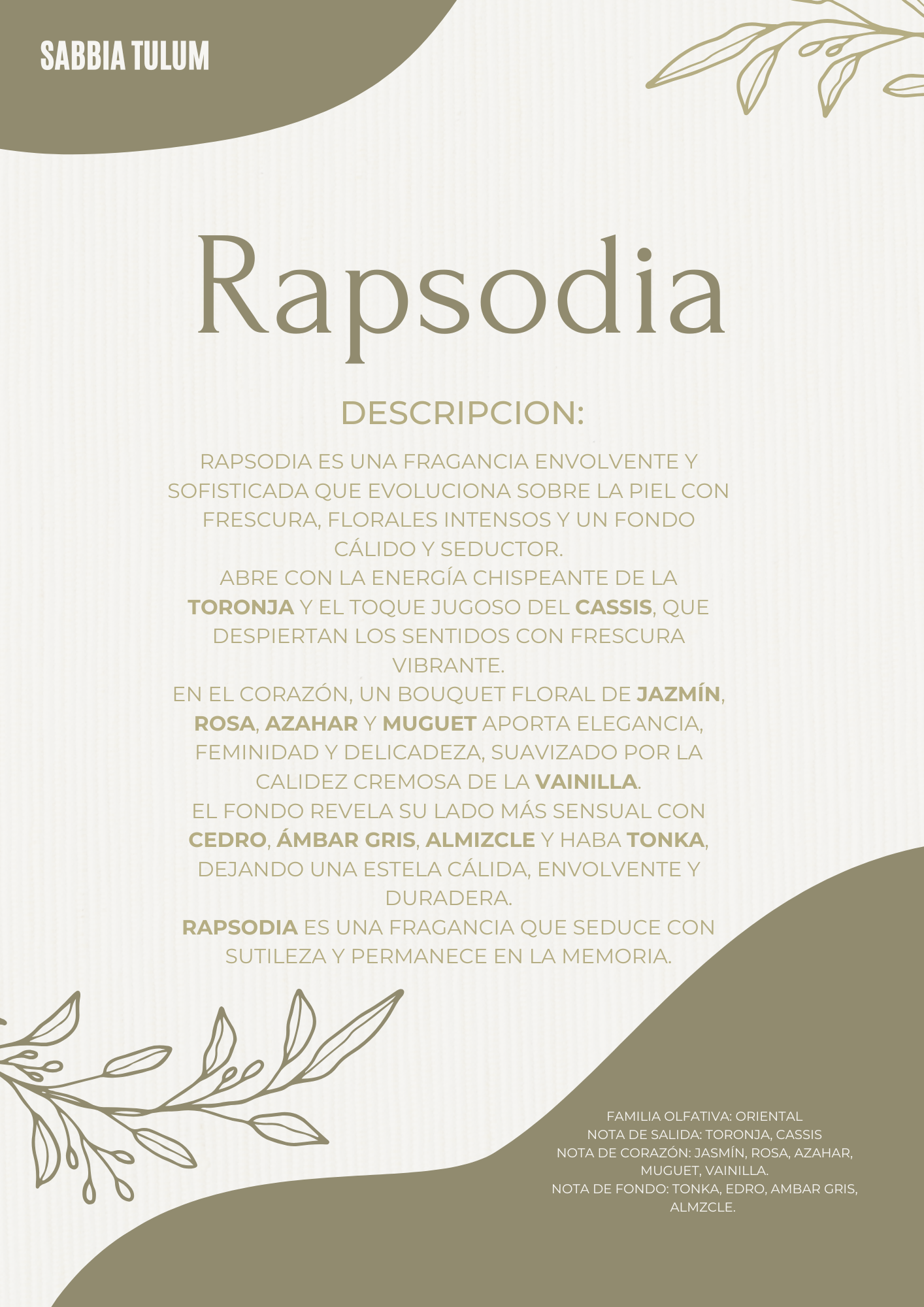 Perfume 30ml, SABBIA TULUM