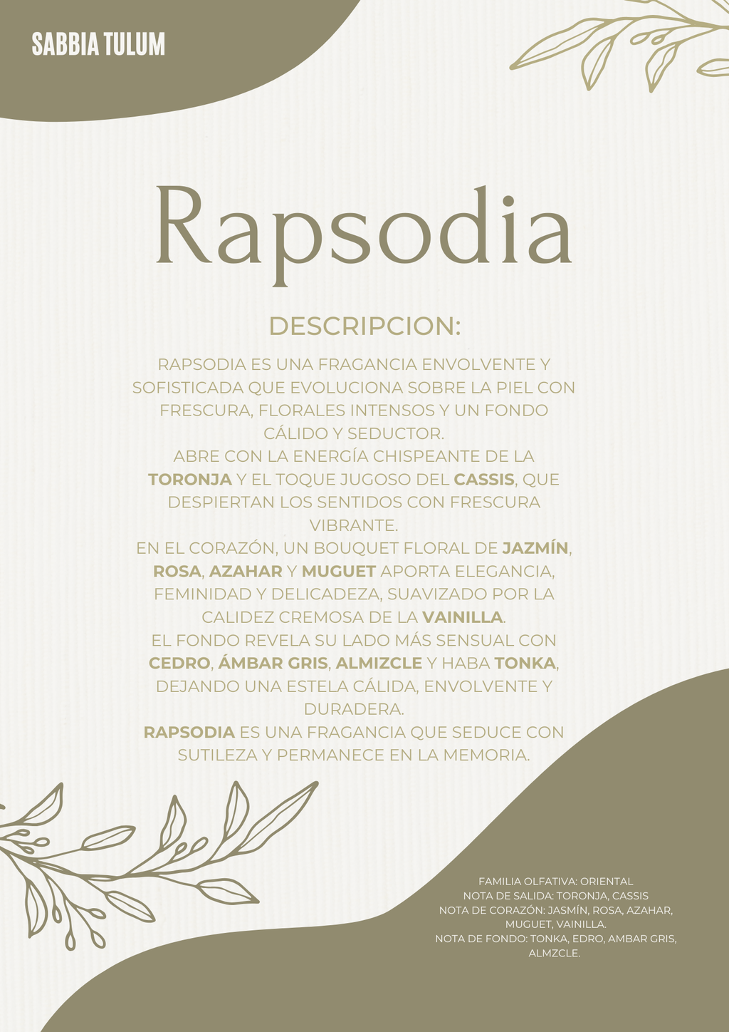 Perfume 30ml, SABBIA TULUM