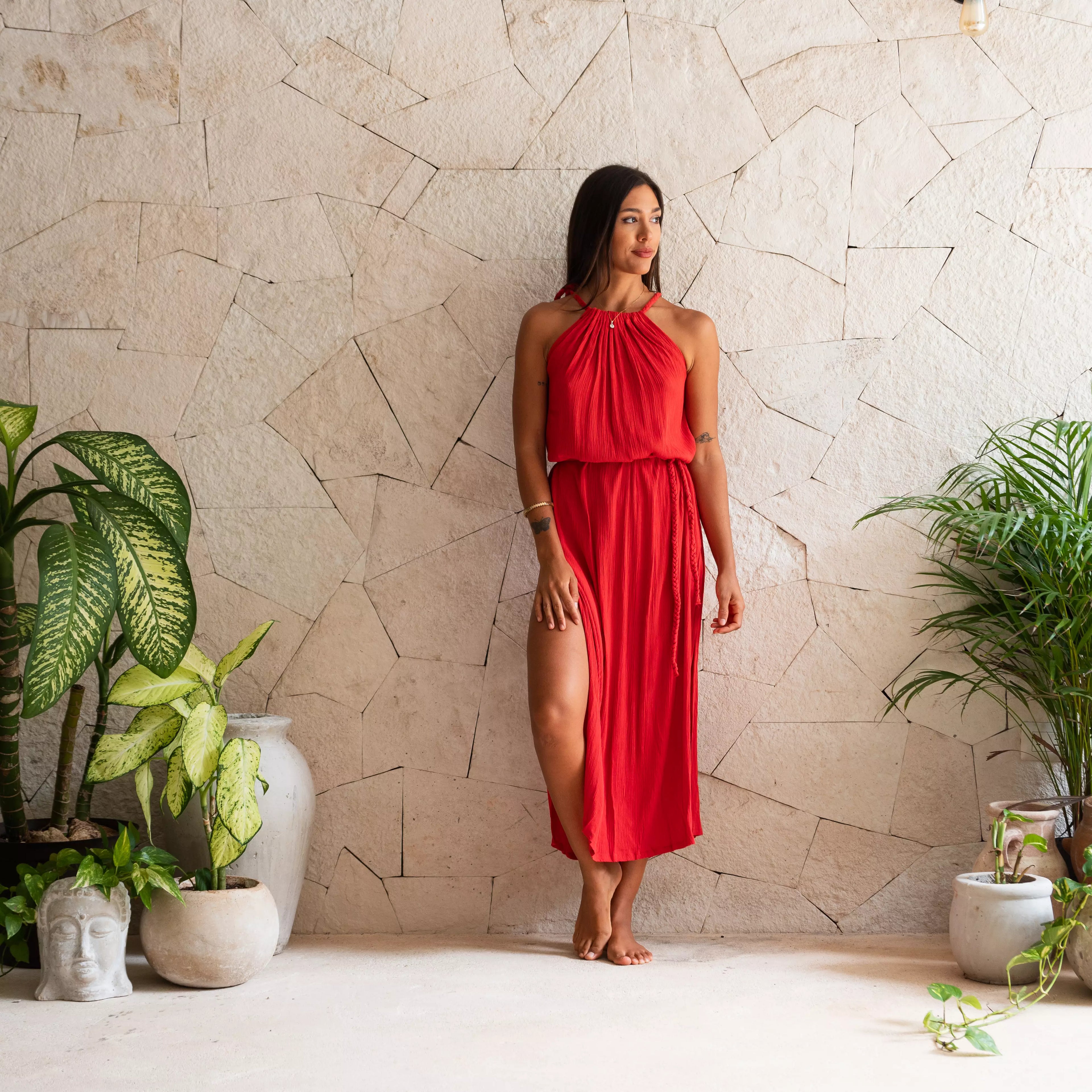 GRECIA, vestido de trenza regulable