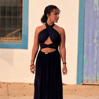 vestido largo sexy algodón bambula rayon  mujer sabbia tulum  