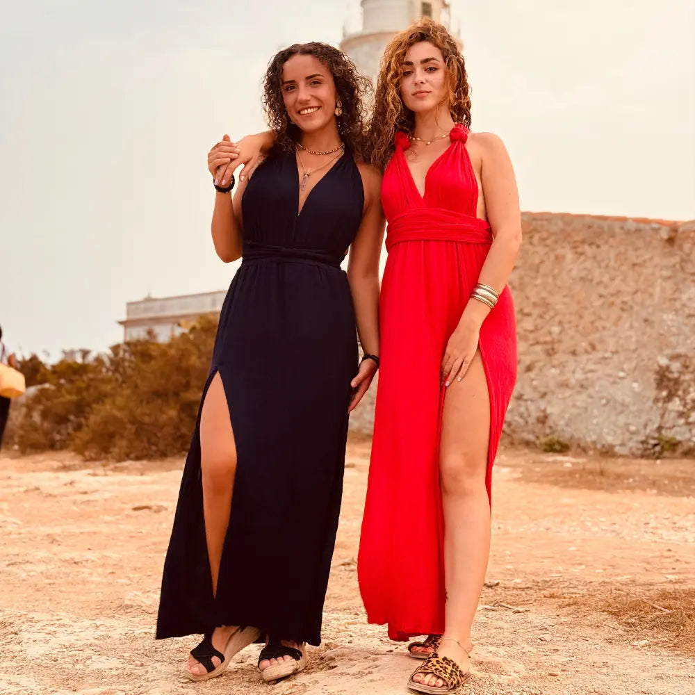 vestido largo sexy algodón bambula rayon  mujer sabbia tulum  